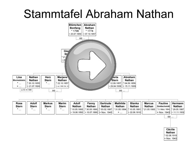 Grafik Stammtafel mit Pfeil