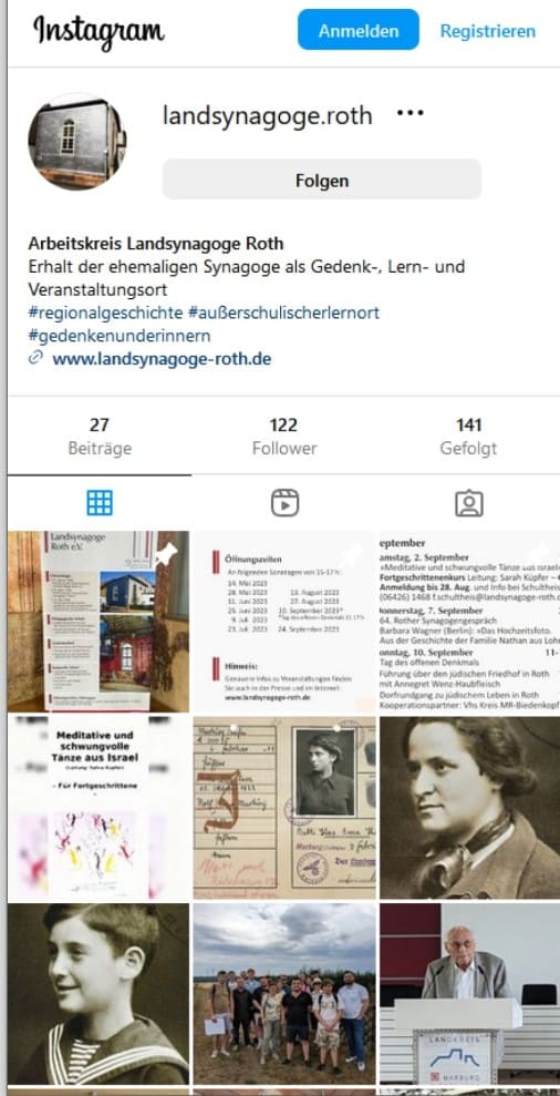 Screenshot mit Kanal der Landsynagoge