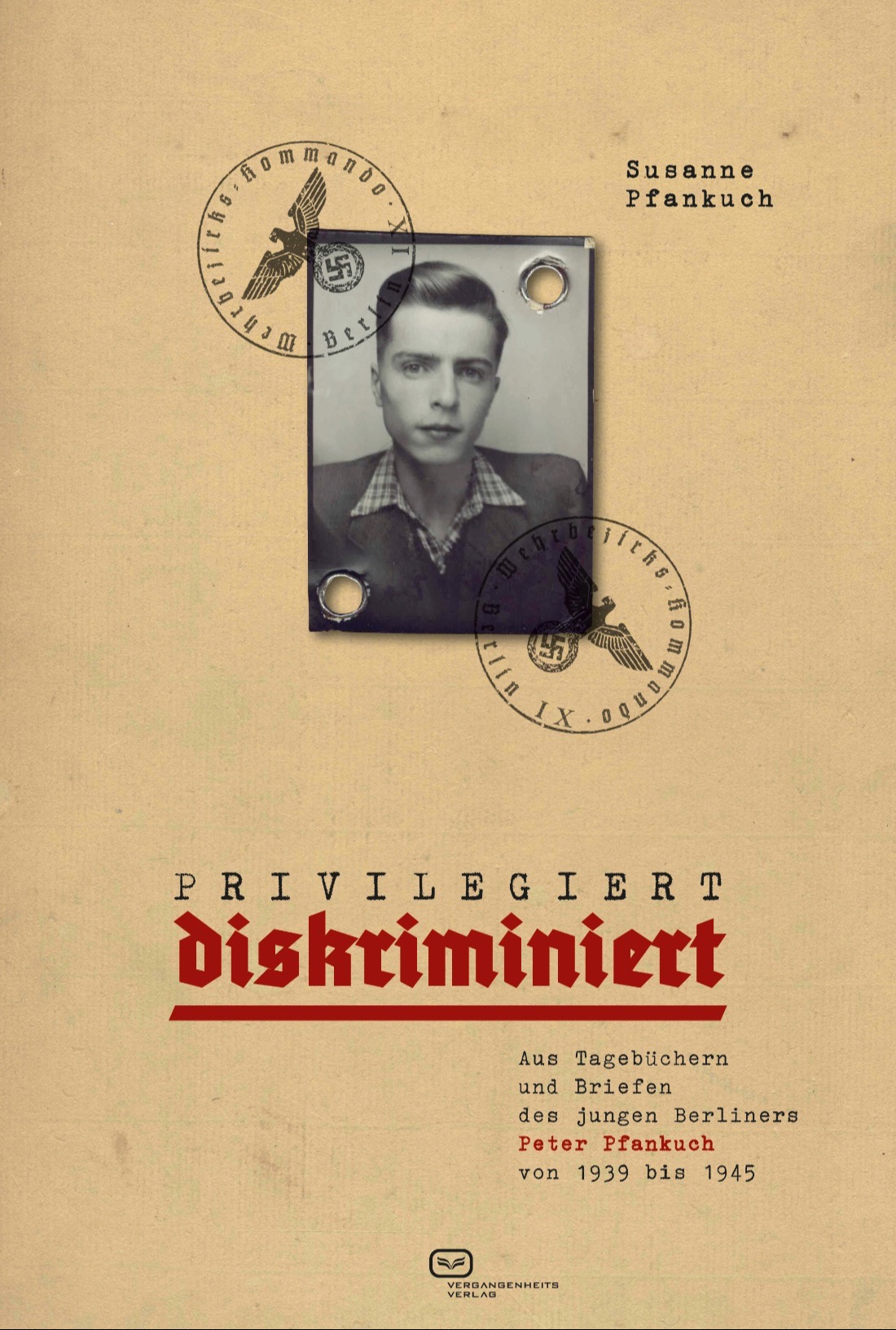 Buchcover mit Passfoto eines jungen Mannes